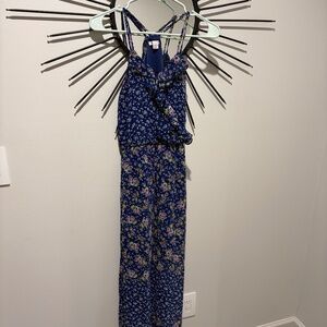 Navy Blue Floral Dress